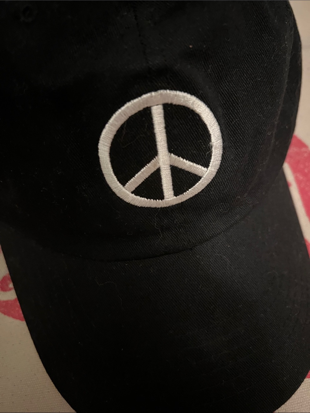 🕊️Black Peace Sign Baseball Cap🕊️